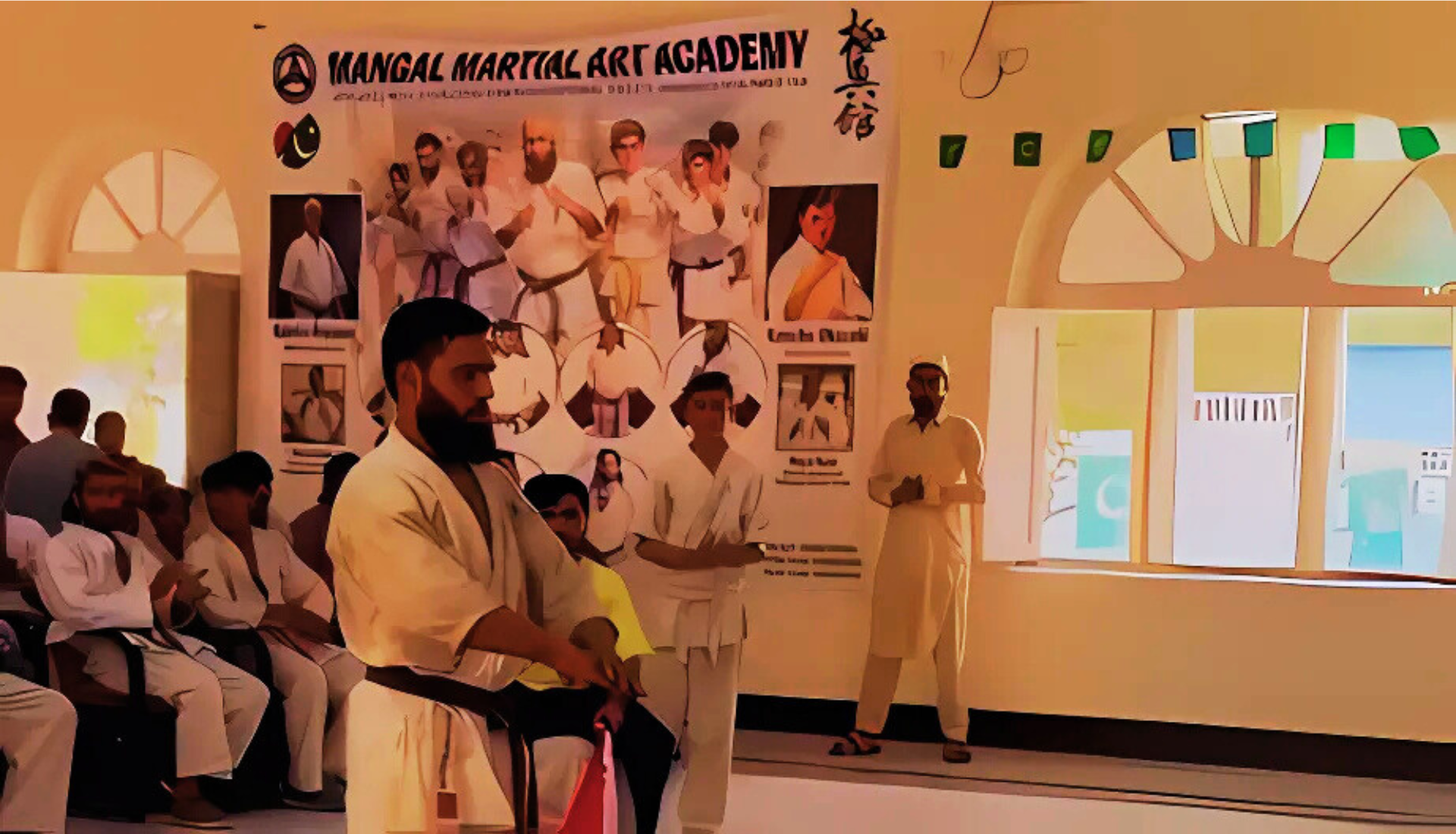 Afghan karate champion Maqbool Shah Gardiwal at Pakistan’s 78th Independence Day event in Landikotal near the Afghan border. [HTN Correspondent/HTN Creatives].
