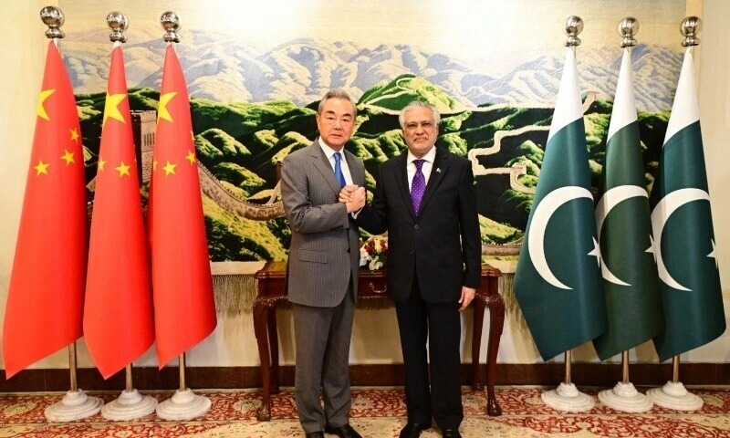 Pakistani and Chinese leaders and officials during the 6th Foreign Ministers’ Strategic Dialogue in Islamabad, highlighting bilateral talks and cooperation [IC: PTV X].