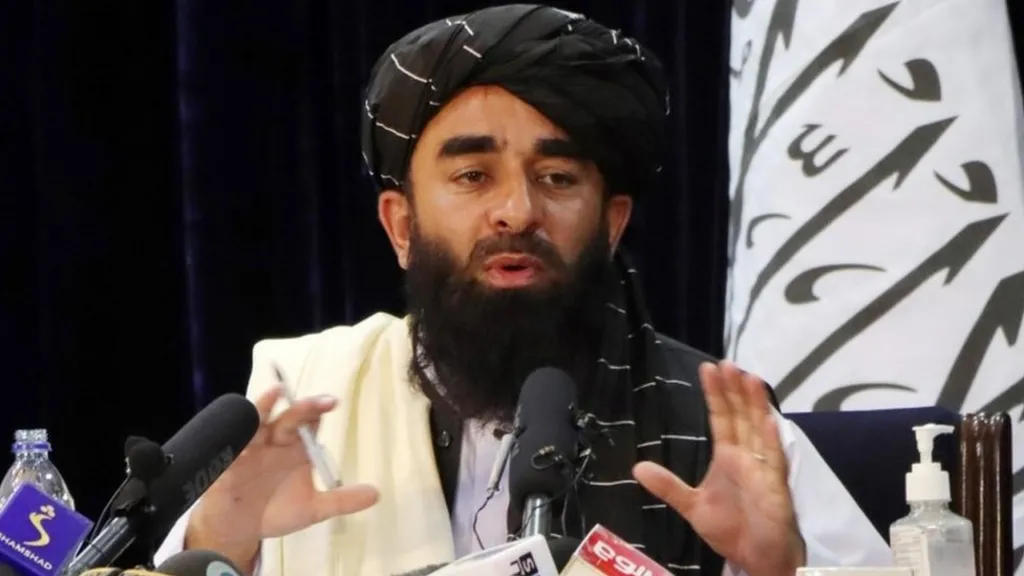 Taliban Spokesperson Zabihullah Mujahid. IC: Reuters