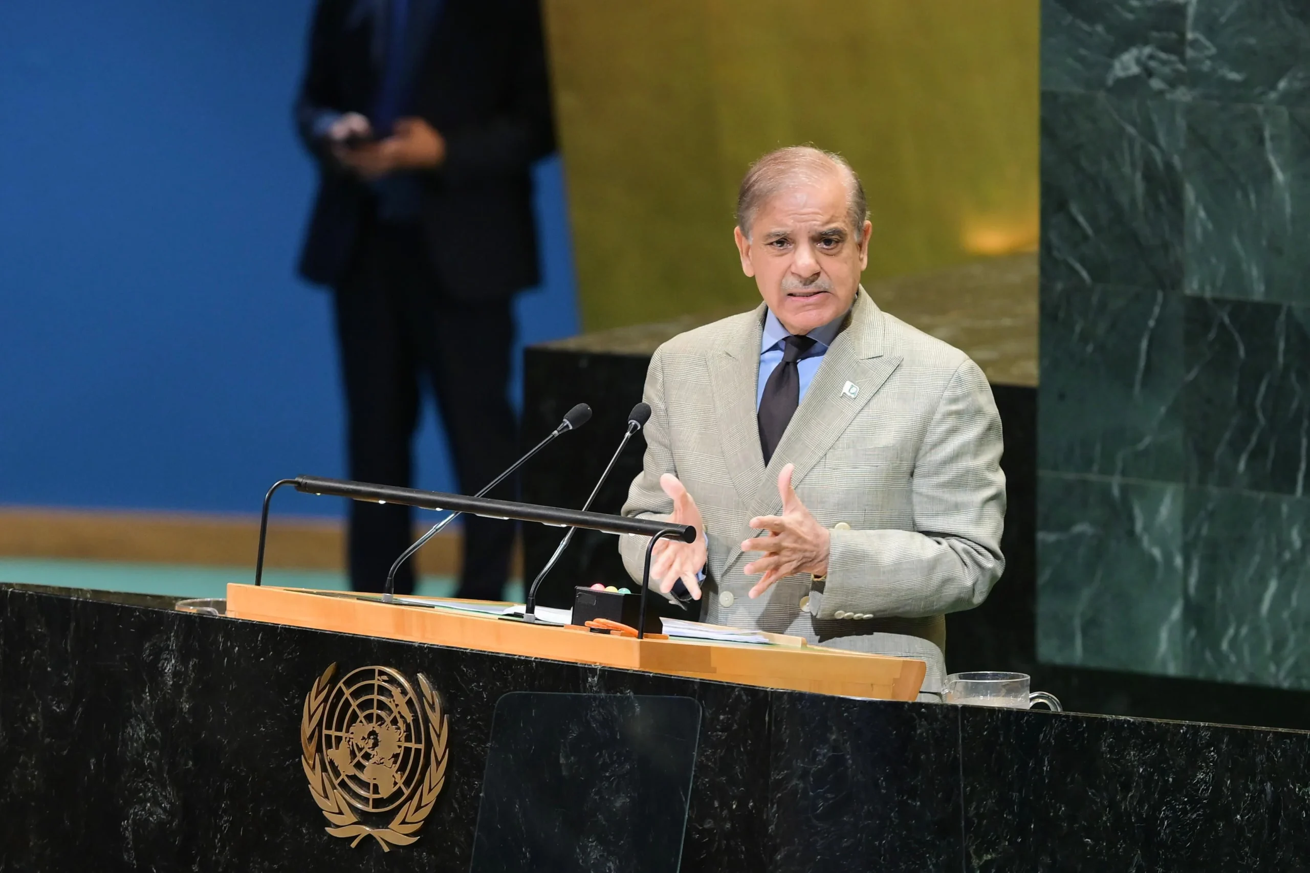 Shehbaz Sharif addresses UNGA 80, September 26, 2025. [Courtesy: GovtofPakistan/X].