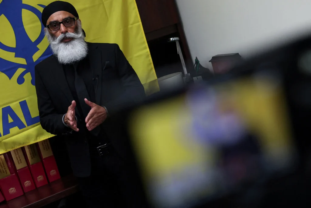 Gurpatwant Singh Pannun, a dual U.S.-Canadian citizen, speaks during an interview in New York City, US, October 18, 2024. [Courtesy: Reuters].