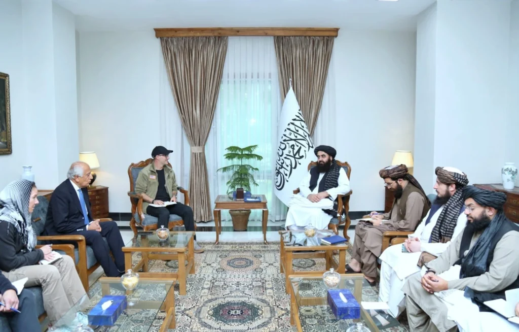 US Delegation meeting with Afghan Foreign Minister Amir Khan Muttaqi. IC: File Photo