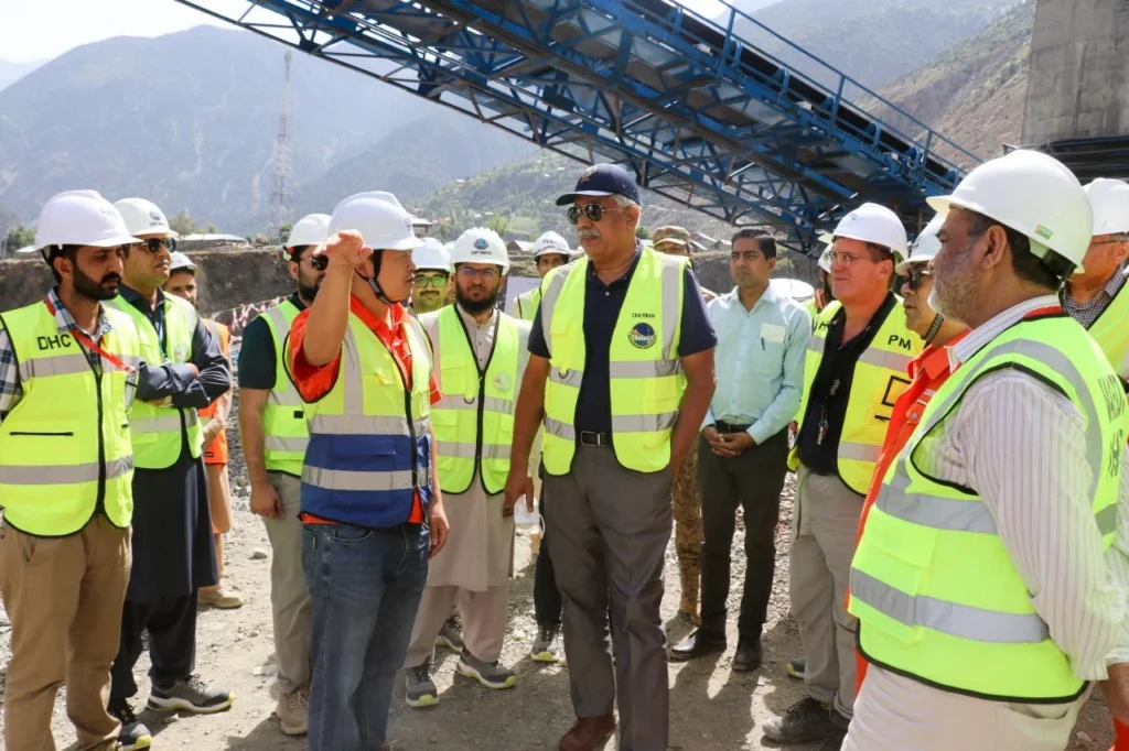 Chairman WAPDA, Lt Gen Muhammad Saeed (Retd), visiting the Dasu Dam project. IC: File Photo