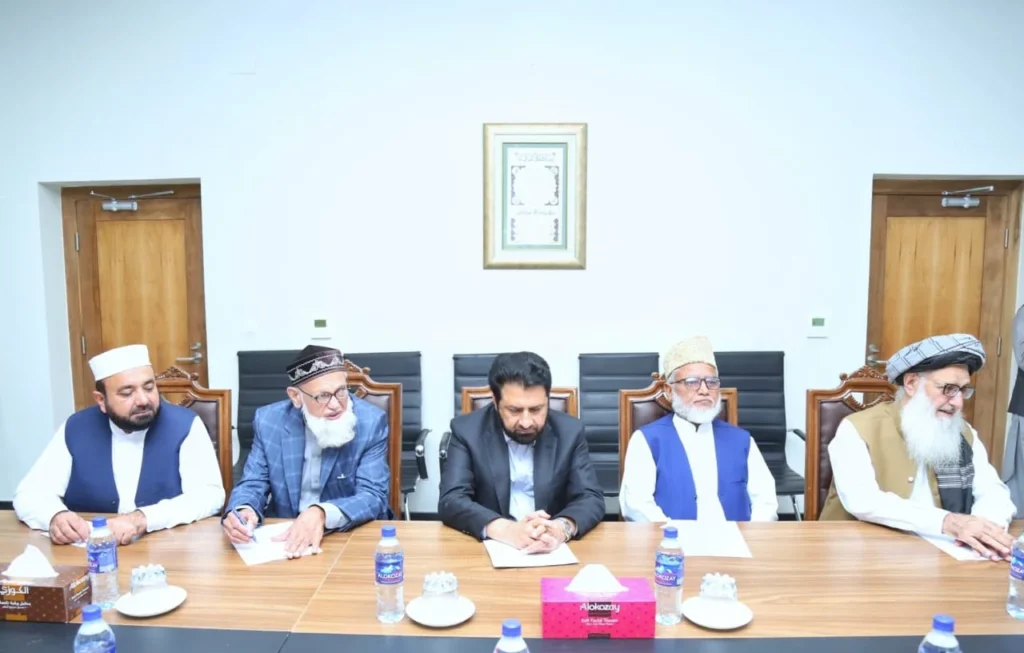 Jamaat-e-Islami Pakistan delegation led by Professor Muhammad Ibrahim during a meeting in Kabul. [Courtesy: HTN Monitoring Team].