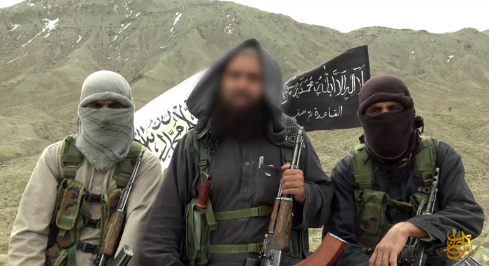 As Jerusalem Post Flags Al-Qaeda revival in Afghanistan, a still from the video of Al-Qaeda in the Subcontinent (AQIS).