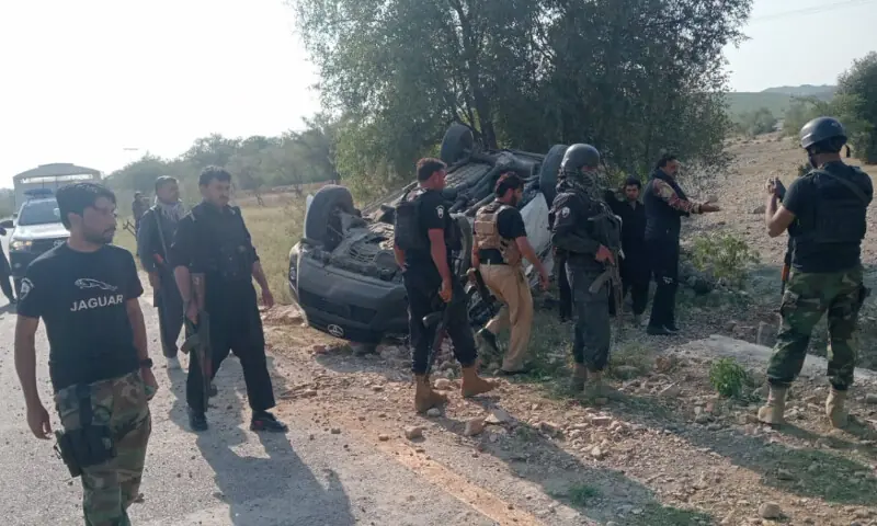 Police van attacked by terrorists in Hangu, Khyber Pakhtunkhwa, Pakistan