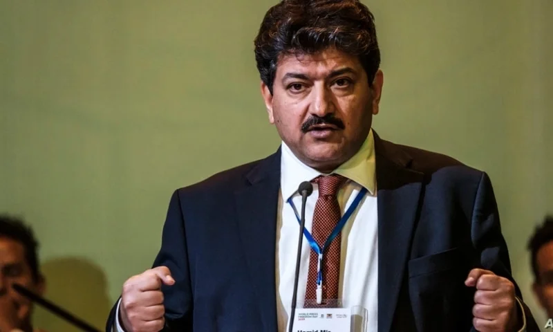 This file photo shows veteran journalist Hamid Mir. [IC: AFP]