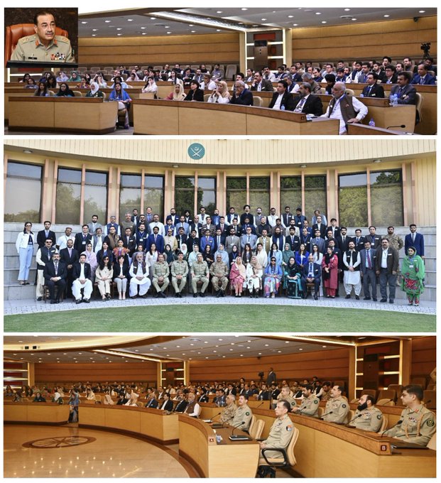 COAS Field Marshal Asim Munir addressing participants of the 17th Balochistan National Workshop at GHQ