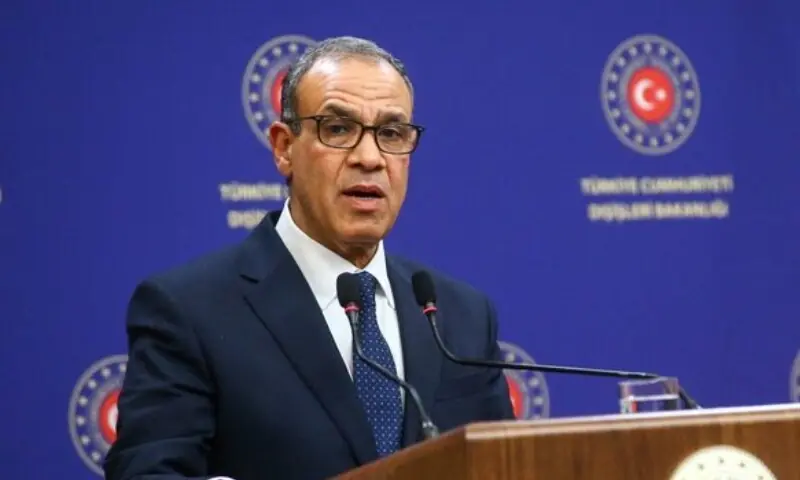 Egyptian Foreign Minister Badr Abdelatty speaks during a joint press conference with Turkish Foreign Minister Hakan Fidan (not pictured) in Ankara, Türkiye on February 4, 2025. [Courtesy: Reuters].