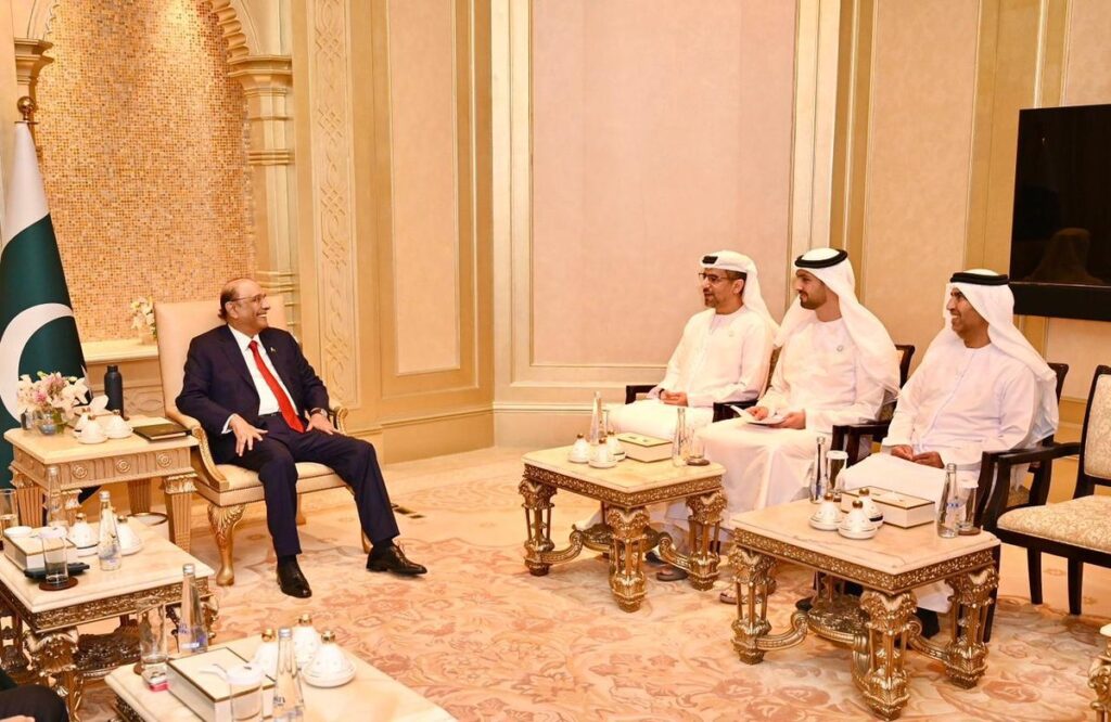 President Zardari meeting Abu Dhabi Ports Group officials