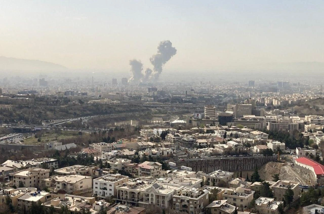 Smoke rising after Israeli strike