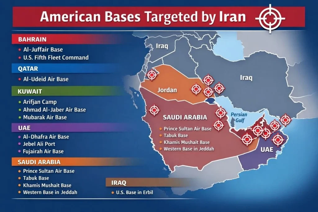 Iranian missile attack on US military bases