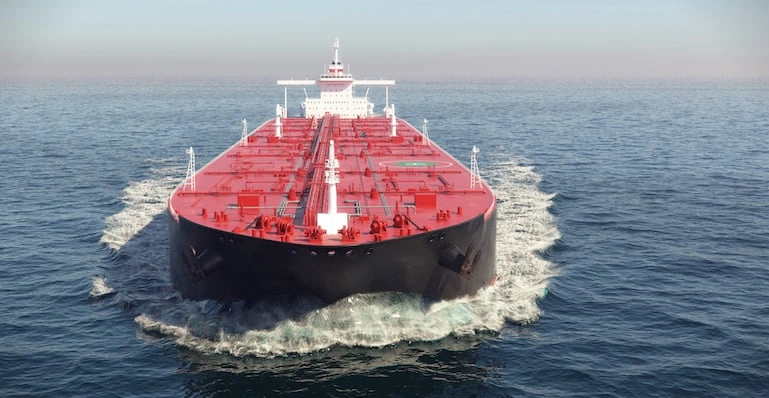 Oil tanker in Strait of Hormuz