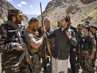 National Resistance Front fighters in Afghanistan