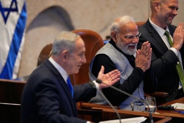 Modi in Israel meeting Netanyahu