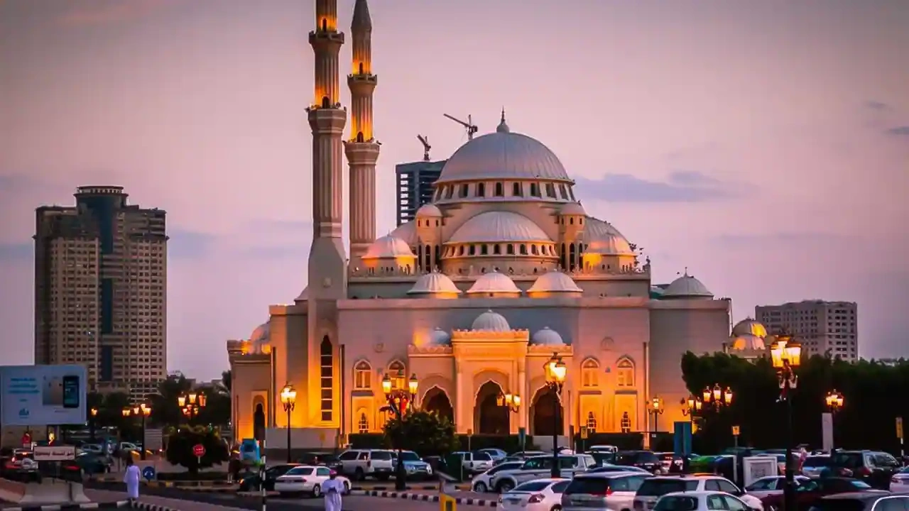 Sharjah royal family building in UAE with symbolic political tension and federal governance background