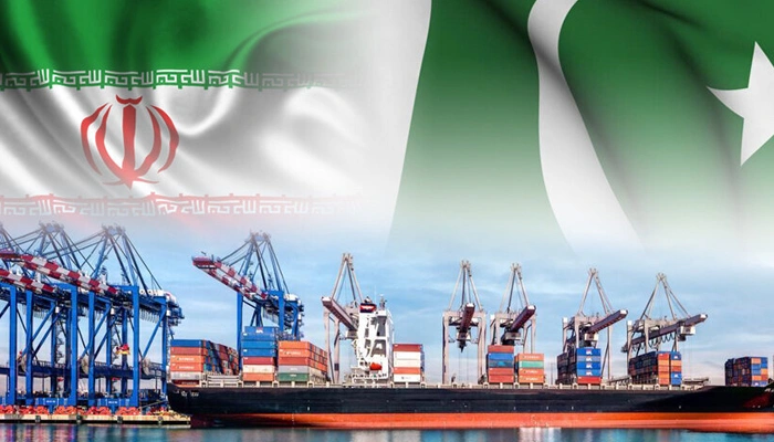 Pakistan Iran transit trade corridor through Pakistan routes illustration