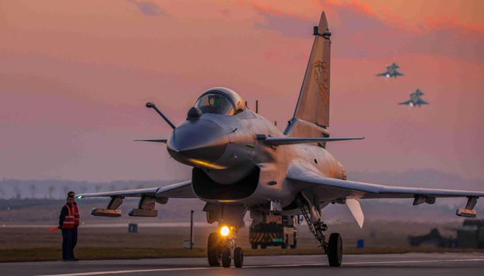 Pakistan Air Force jets during air clash with India