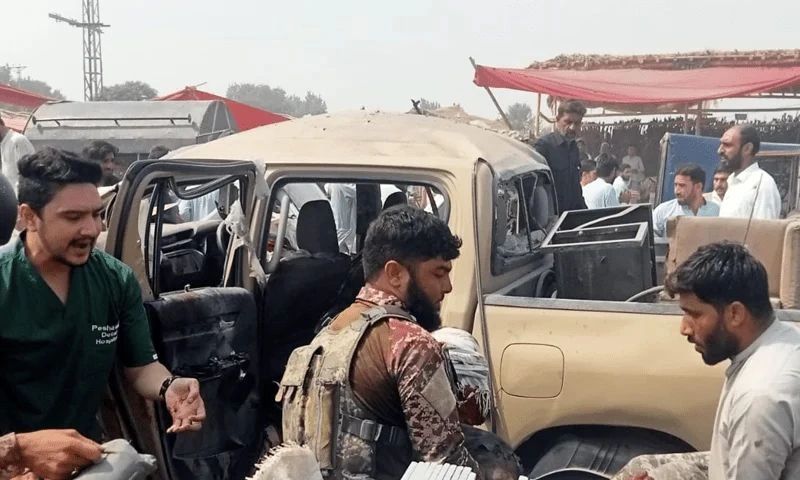 Bannu blast Indus Highway security forces convoy attack