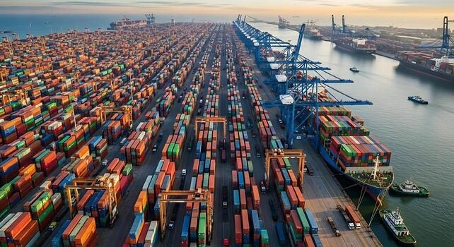 Pakistan port cargo containers shipping trade