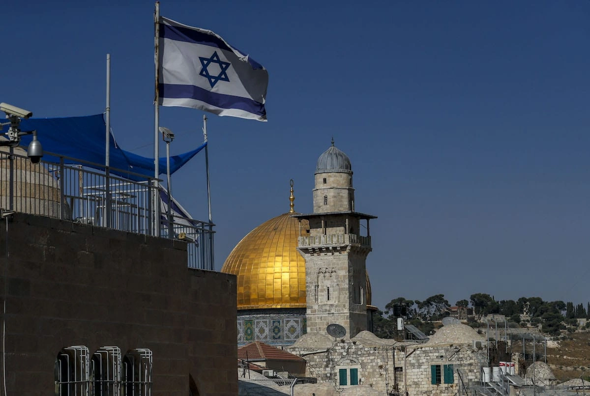 Al-Aqsa Mosque Jerusalem Israeli flag incident tension