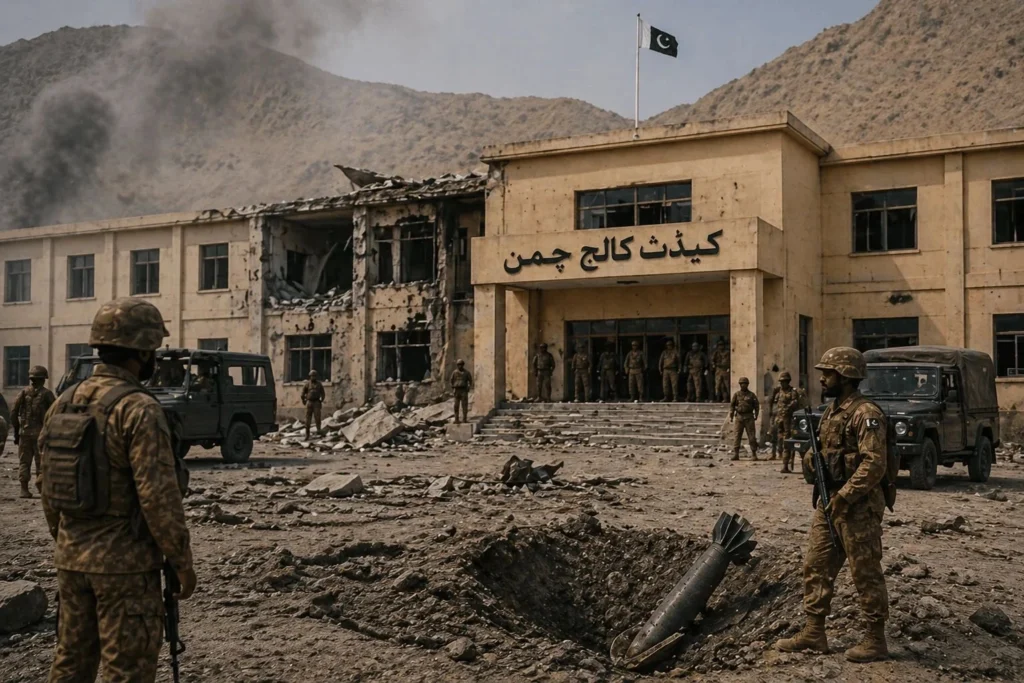 Chaman Cadet College mortar shell attack border