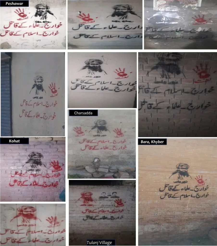 Wall chalkings in KP showing public reaction against militancy