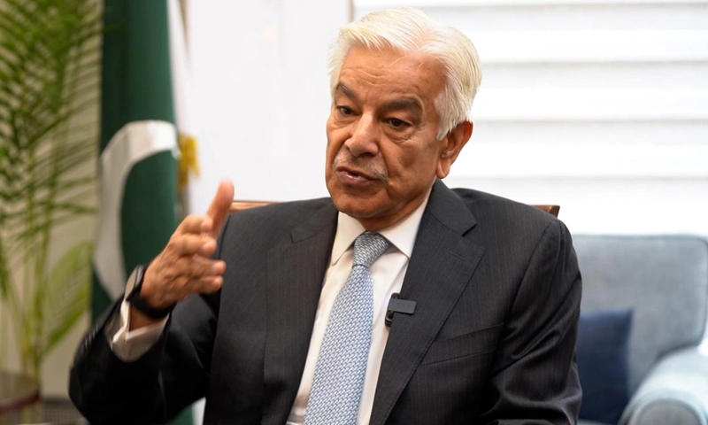 Khawaja Asif speaking in TV interview on Pakistan foreign policy and regional security