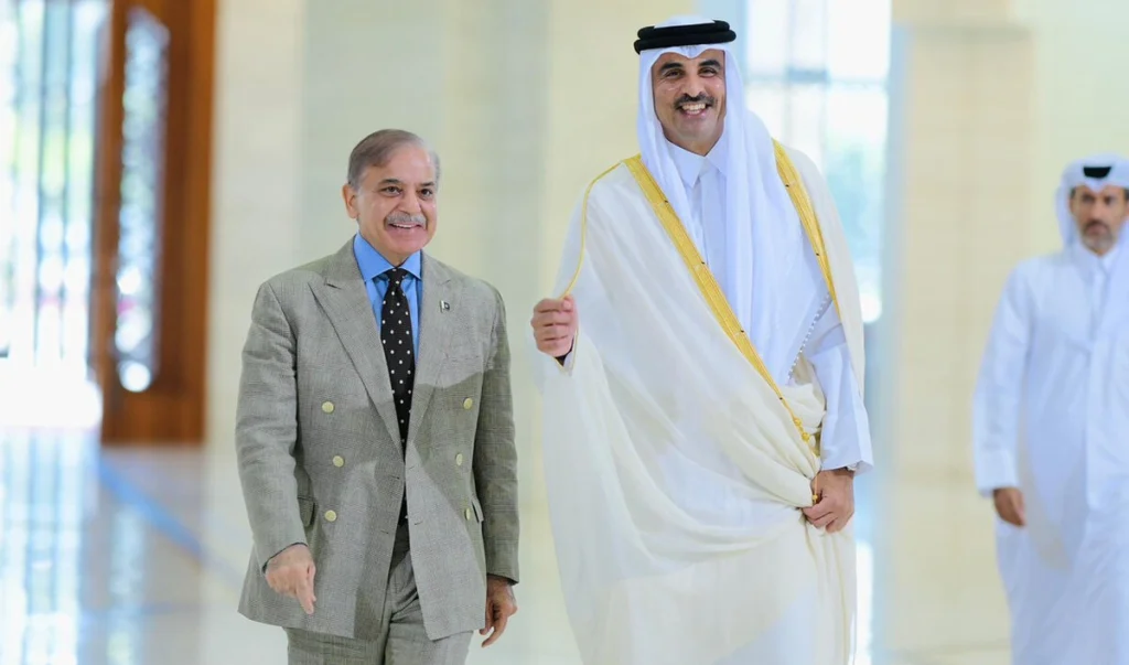 Pakistan Qatar PMs phone call discussing peace and bilateral relations